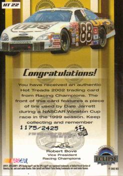 2002 Press Pass Eclipse - Hot Treads #HT 22 Dale Jarrett's Car Back