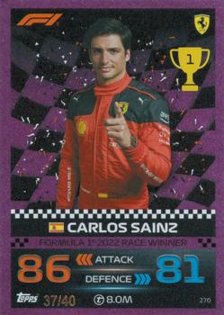 2023 Topps Turbo Attax F1 - Purple #270 Carlos Sainz Front