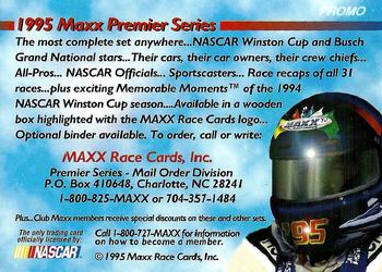 1995 Maxx Premier Series - Promo #NNO Jeff Burton Back