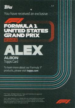 2023 Topps United States Grand Prix #17 Alex Albon Back