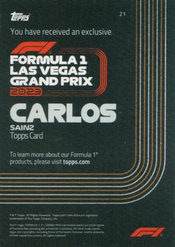 2023 Topps Las Vegas Grand Prix #21 Carlos Sainz Back