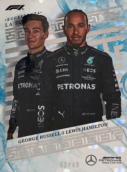 2023 Topps Eccellenza Formula 1 - Blue #NNO George Russell / Lewis Hamilton Front