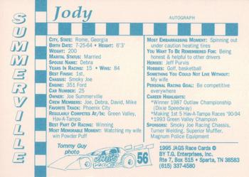 1995 Jags #56 Jody Summerville Back