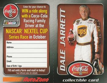 2006 Coca-Cola AutoZone - Full Game Pieces #NNO Dale Jarrett Front
