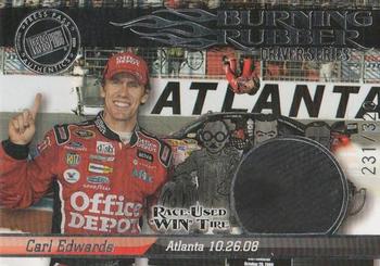 2009 Press Pass Eclipse - Burning Rubber- Silver Driver Series #BRD33 Carl Edwards Front