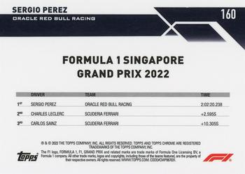 2023 Topps Chrome Formula 1 #160 Sergio Perez Back