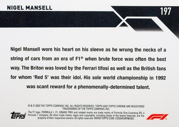 2023 Topps Chrome Formula 1 #197 Nigel Mansell Back