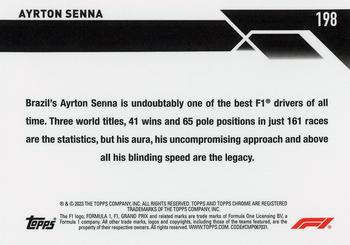 2023 Topps Chrome Formula 1 #198 Ayrton Senna Back