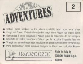 1987 Panini Motor Adventures Stickers #2 Paris Dakar Truck Back