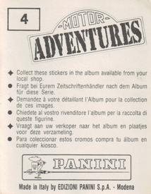 1987 Panini Motor Adventures Stickers #4 Moto Cross Bike Back