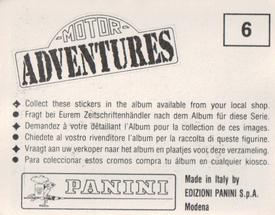 1987 Panini Motor Adventures Stickers #6 Moto GP Motorcycle Back