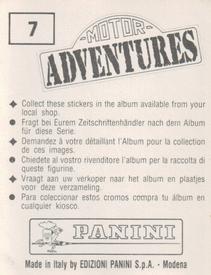 1987 Panini Motor Adventures Stickers #7 Rock Climb Motorcycle Back