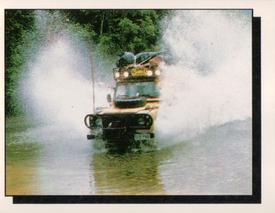 1987 Panini Motor Adventures Stickers #18 Camel Trophy Truck in water Front