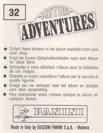 1987 Panini Motor Adventures Stickers #32 Jan de Rooy Back