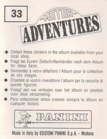 1987 Panini Motor Adventures Stickers #33 Motorbike (left) Back