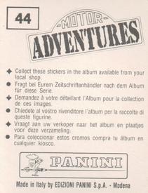 1987 Panini Motor Adventures Stickers #44 Toyota Back