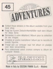 1987 Panini Motor Adventures Stickers #45 Rally Semi Truck Back