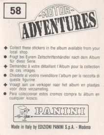 1987 Panini Motor Adventures Stickers #58 Markku Alen Back