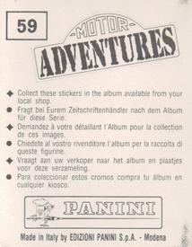 1987 Panini Motor Adventures Stickers #59 Lancia Back