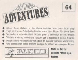 1987 Panini Motor Adventures Stickers #64 Massimo Biasion Back