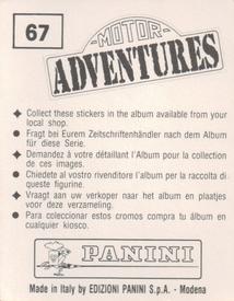 1987 Panini Motor Adventures Stickers #67 Opel Back