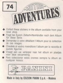1987 Panini Motor Adventures Stickers #74 Dave Strijbos Back