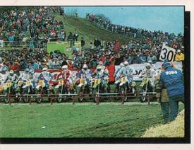1987 Panini Motor Adventures Stickers #79 Moto Cross Race Start (right) Front