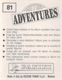 1987 Panini Motor Adventures Stickers #81 Moto Cross Race (left) Back