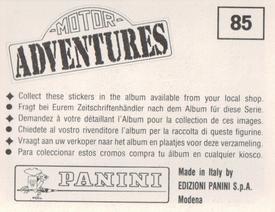 1987 Panini Motor Adventures Stickers #85 Moto Trike Back