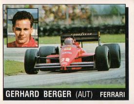 1987 Panini Motor Adventures Stickers #100 Gerhard Berger Front