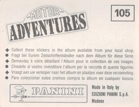 1987 Panini Motor Adventures Stickers #105 Alessandro Nannini Back