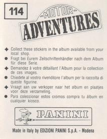 1987 Panini Motor Adventures Stickers #114 Eddie Lawson Back