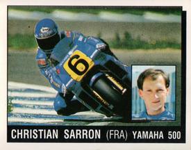 1987 Panini Motor Adventures Stickers #123 Christian Sarron Front