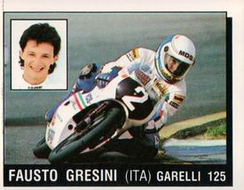1987 Panini Motor Adventures Stickers #129 Fausto Gresini Front
