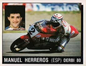 1987 Panini Motor Adventures Stickers #133 Manuel Herreros Front