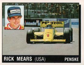 1987 Panini Motor Adventures Stickers #164 Rick Mears Front