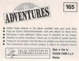 1987 Panini Motor Adventures Stickers #165 Michael Andretti Back