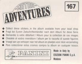 1987 Panini Motor Adventures Stickers #167 Danny Sullivan Back