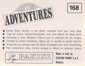1987 Panini Motor Adventures Stickers #168 Emerson Fittipaldi Back