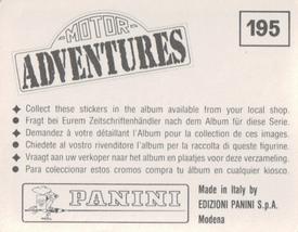 1987 Panini Motor Adventures Stickers #195 Mike Hoff Back