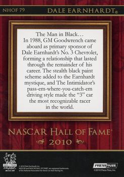 2010 Press Pass Premium - NASCAR Hall of Fame #NHOF 79 Dale Earnhardt Back
