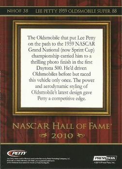 2010 Wheels Main Event - NASCAR Hall of Fame #NHOF 38 Lee Petty 1959 Oldsmobile Super 88 Back