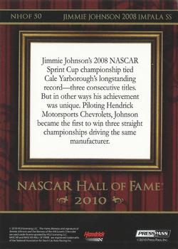 2010 Wheels Main Event - NASCAR Hall of Fame #NHOF 50 Jimmie Johnson 2008 Impala SS Back