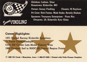 1993 CG Cards All Star Series #32 Sonny Findling Back