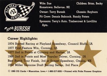 1993 CG Cards All Star Series #52 Terry Buresh Back