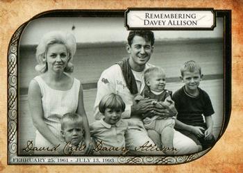 2013 Press Pass Fanfare - Remembering Davey Allison #DA 8 Allison Family Front