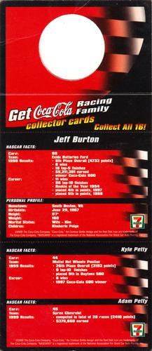 2000 Coca-Cola 7-Eleven - Hanger Strip #NNO Jeff Burton / Adam Petty / Kyle Petty Back