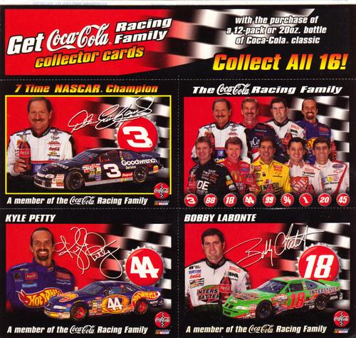 2000 Coca-Cola 7-Eleven - Panel #NNO Jeff Burton / Dale Earnhardt / Bill Elliott / Dale Jarrett / Bobby Labonte / Steve Park / Adam Petty / Kyle Petty / Tony Stewart Front
