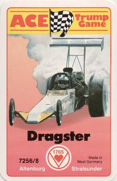 1986 Ace Trump Game Dragster #NNO Cover Card Front
