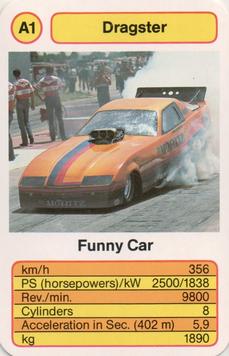 1986 Ace Trump Game Dragster #A1 Funny Car Front